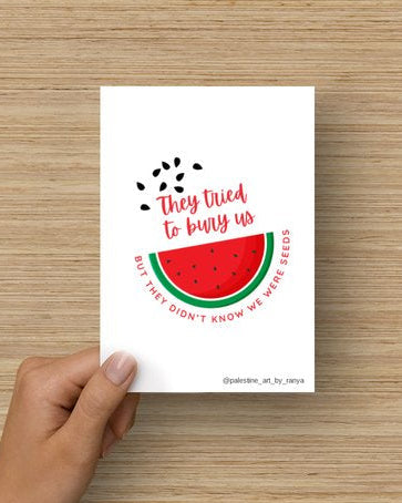 Postkarte Palästina Wassermelone